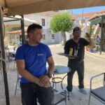 Alexandros Drivas enjoying a quiet coffee break