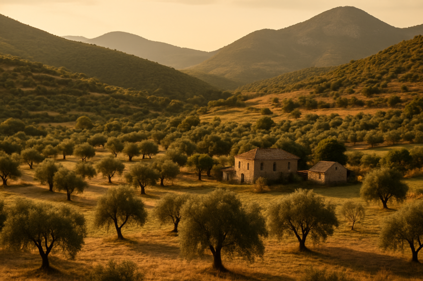Το αγροτικό τοπίο του Λαμπόκαμπου στον Ζάρακα Λακωνίας